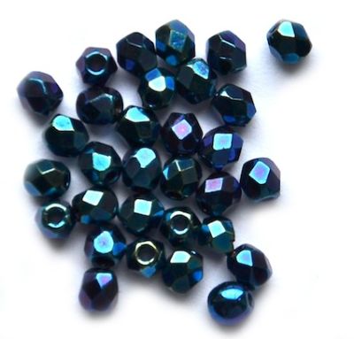 FG340 3mm Scarab Blue Facet