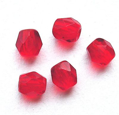 FG404 4mm Red Facet Bead