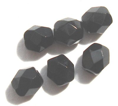 FG418 4mm Black Facet Bead