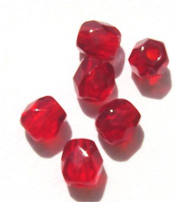 FG419 4mm Dark Siam (Garnet) Facet Bead