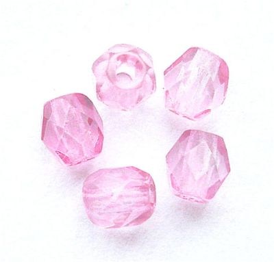 FG426 4mm Rose Pink Coated Facet
