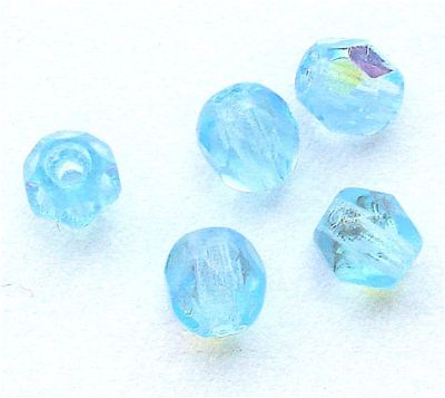 FG437 4mm Turquoise AB Facet