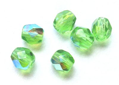 FG444 4mm Pale Green AB Facet