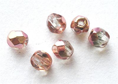 FG458 4mm Copper Capri Facet