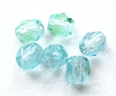 FG469 4mm Turquoise with Green Facet