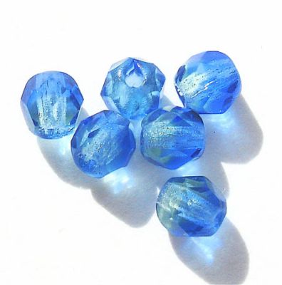 FG474 4mm Blue Green Atlantic Facet