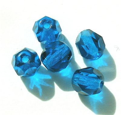FG611 6mm Capri Blue Facet