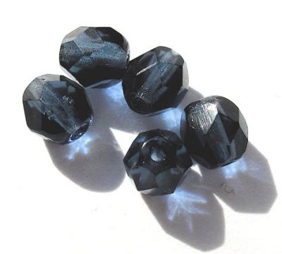 FG615 6mm Dark Blue Grey Facet