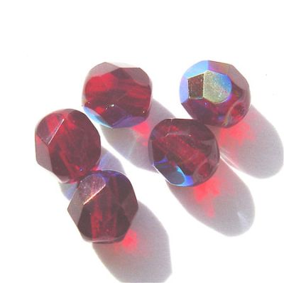 FG641 6mm Dark Siam (Garnet) AB Facet