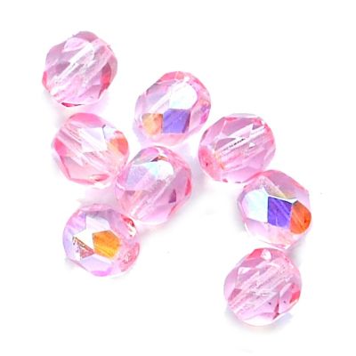 FG643 6mm Pink AB Facet