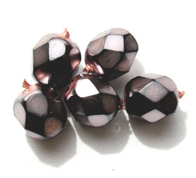 FG686 6mm Metallic Minky Pink Facet