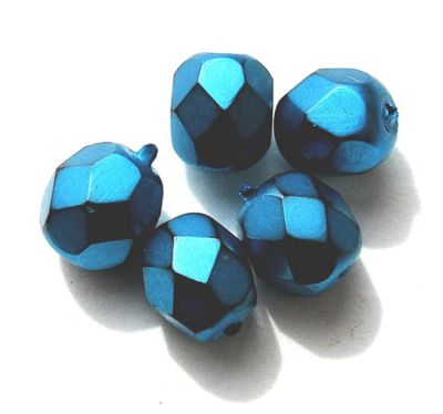 FG689 6mm Metallic Turquoise Facet