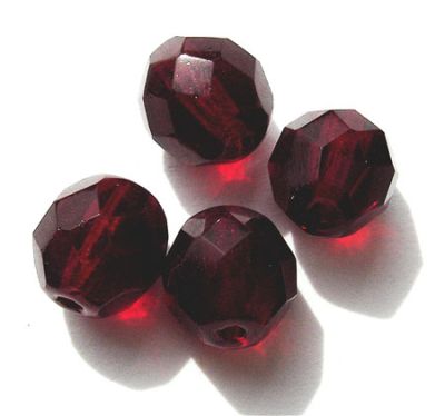FG804 8mm Dark Siam (Garnet) Facet