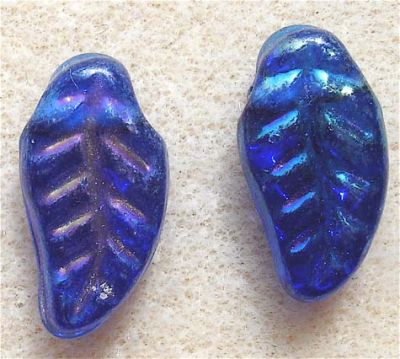 GL0061 16x9mm Dark Blue AB CR Leaf