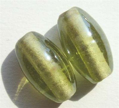 GL0052 16x9mm Olive Lustred Oval