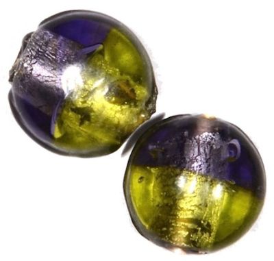 GLx0206 12mm SL Lime and Purple Bicoloured Disc