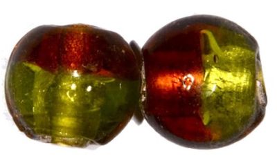 GLx0211 12mm SL Amber and Lime Bicoloured Disc