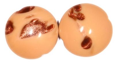 GLx0401 17mm Op Caramel Cushion with Goldstone decoration