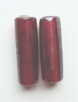 GL0444 20x6mm Red Lustred Tube