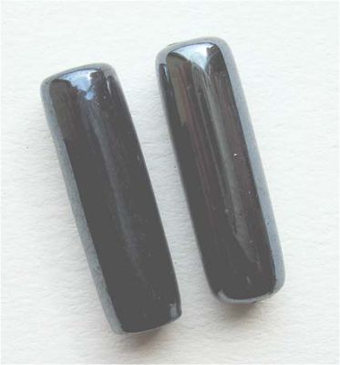 GL0453 20x6mm Gunmetal Lustred Tube