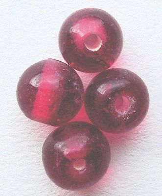 GL0314 8mm Pink Clear Round