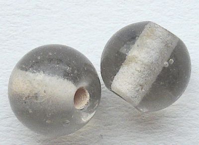 GL0318 8mm Pale Grey Clear Round