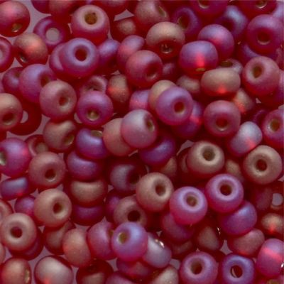 RC346 SL Frost Cerise AB Size 6 Seed Beads