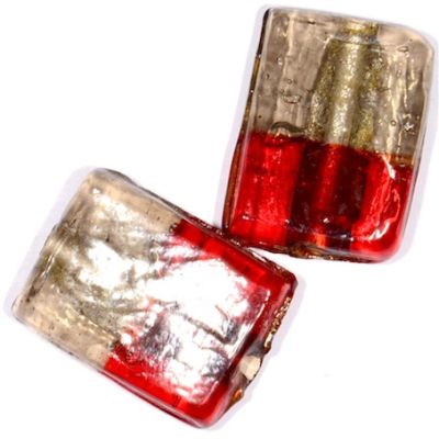 GLx0750 20x15mm Red/Grey SL Flat Lozenge