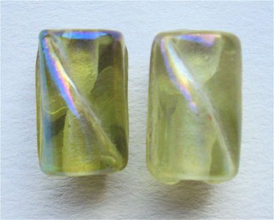 GL0963 10x8mm Olive Twisted Tube