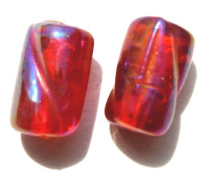 GL0975 10x8mm Orange Twisted Tube