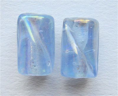 GL0976 10x8mm Pale Blue Twisted Tube