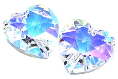 CH102 14mm Crystal AB Heart