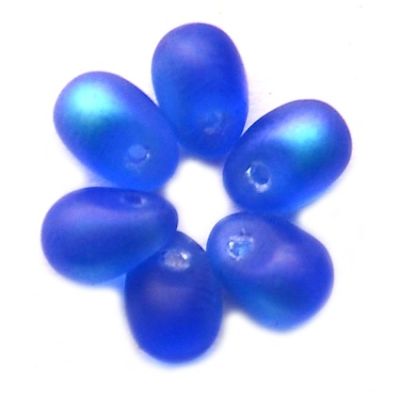 GL1230 4x6mm Matt Blue AB Drop