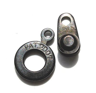 FN210 8mm Grey Black Ball and Socket Clasp