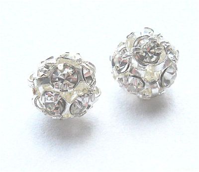 DR201 6mm Diamante Set Silver Ball