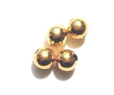 MB003 3mm Gold Round Metal Bead