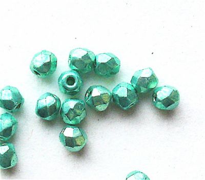 FG355 3mm Metallic Green facet