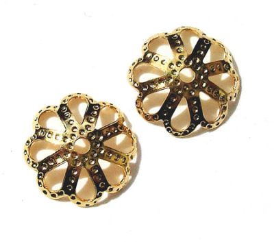 FN090 8mm GP Filigree Bead Cup