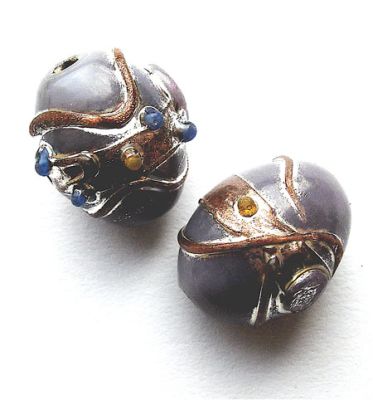 GL1492 Soft Mauve Decorated Oval