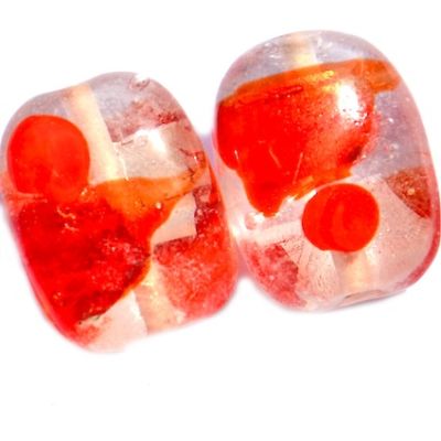 GL2394 Foil Decorated Orange Lozenge