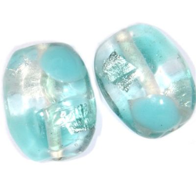 GL2396 Foil Decorated Turquoise Lozenge