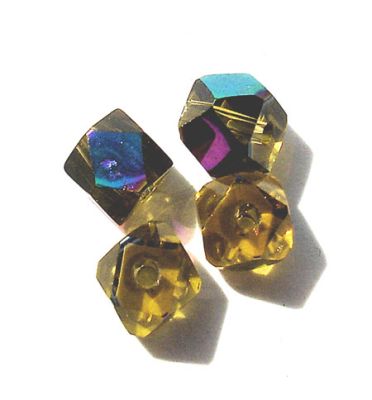 GL2489 4mm Topaz AB Cut Edge Cube