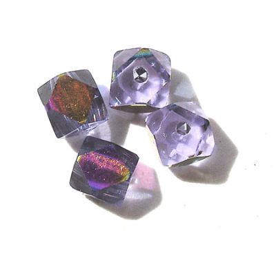 GL2492 4mm Tanzanite AB Cut Edge Cube