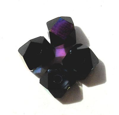 GL2496 4mm Jet AB Cut Edge Cube