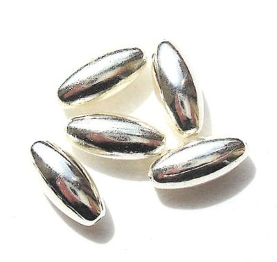 MB005S Small Silver Oat Bead