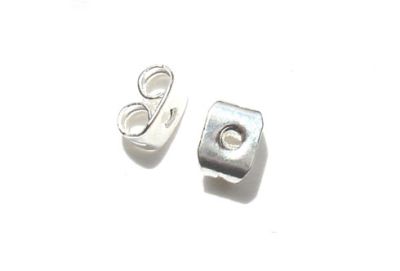 FN009 Pair of Silver Metal Butterfly Backs