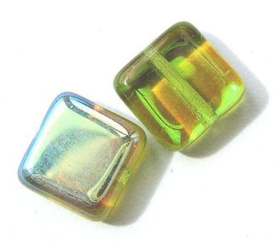 GL2545 8mm Olive Green AB Flat Square