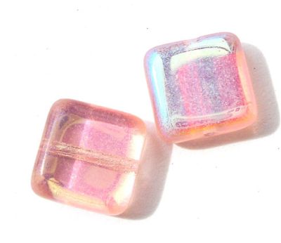 GL2553 8mm Pink AB Flat Square
