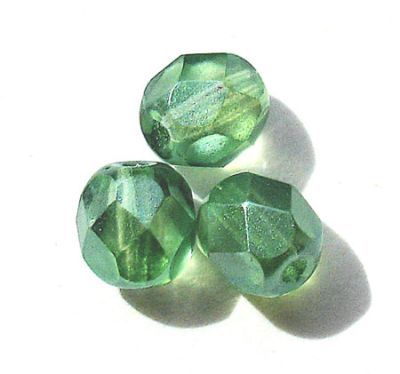 FG694 6mm Pearlised Green Facet
