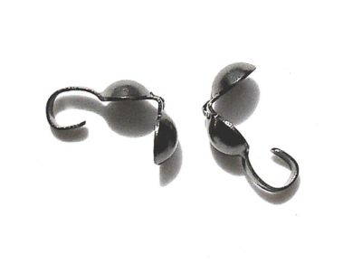 FN061GRB Pair of Grey Black Calotte Crimps